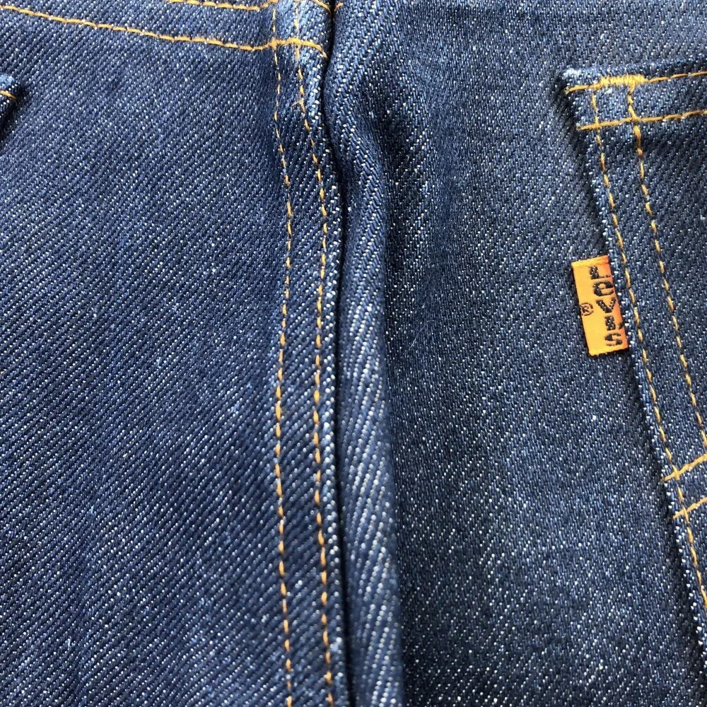 Vintage Levis Jeans Mens 40x36 Dark Wash Orange Tab Saddleman Boot Cut Cowboy